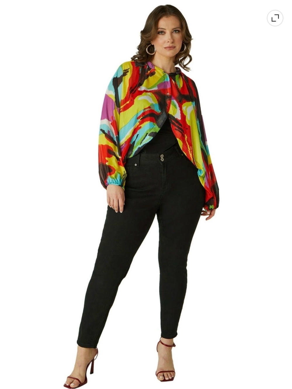 BRAND NEW Ashley Stewart Printed Wrap Open Back Top Plus Sizes